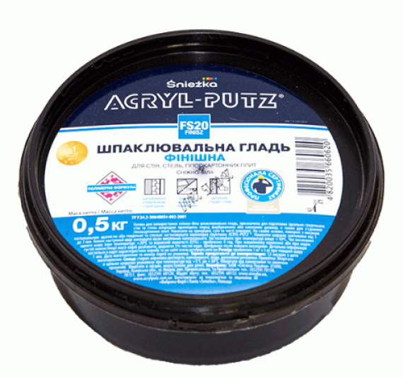Шпатлівка фінішна Акрил-Путц 0,5кг/18шт