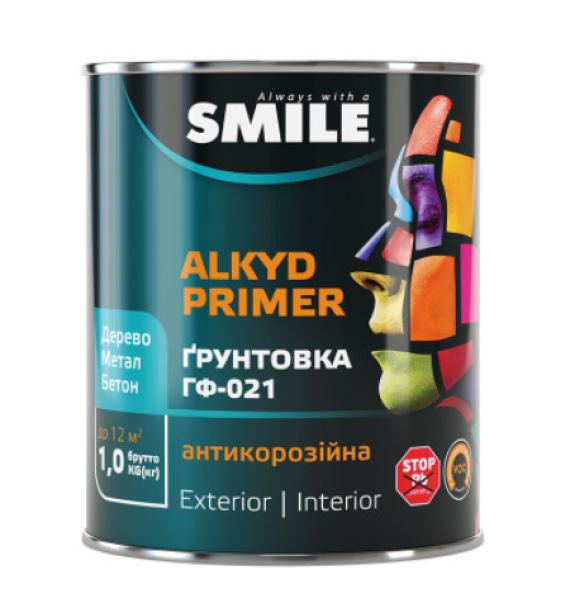 Грунт ГФ-021 антикорозійний сірий 0,9 кг