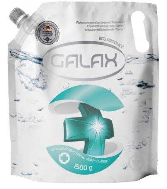 Мило рідке Galax 1,5л Класичне антибактеріальне (587) (10шт/уп)