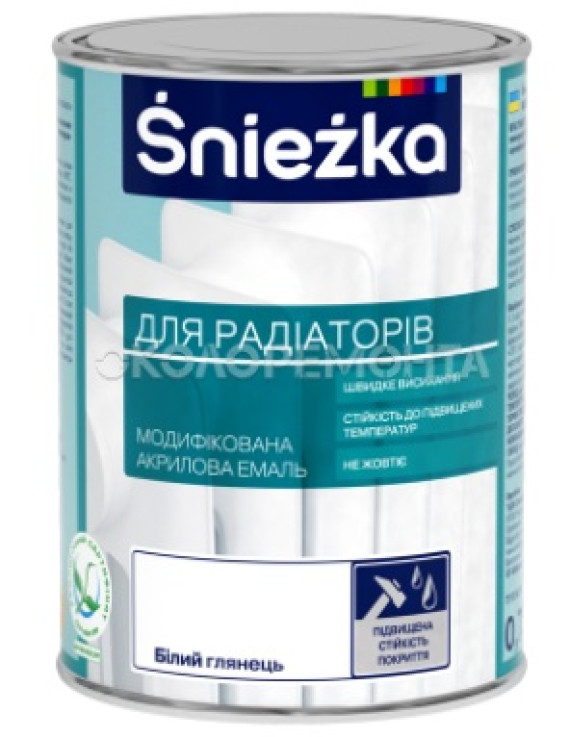 Фарба Sniezka ДЛЯ РАДІАТОРІВ білий глян. 0,75