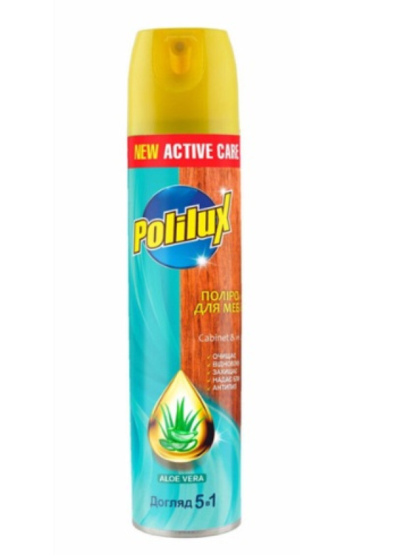 Поліроль для меблів 51608 5в1Polilux Aloe  аерозоль, 300 мл (12 шт/ящ)