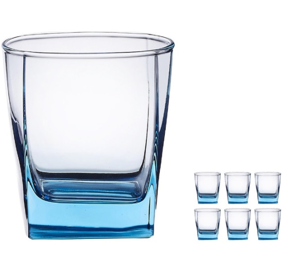Скло Склянки набір J1582  LUMINARC STERLING ICE BLUE 6*300мл (низькі)