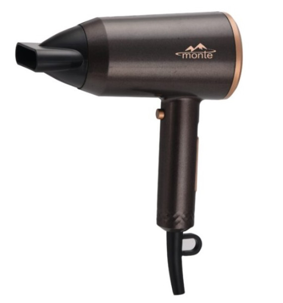 ФЕН MONTE 5225-MT, 1800W, 220-240V, 50/60Hz, концентратор, 2 швидкості/темп режими, холодне повітря