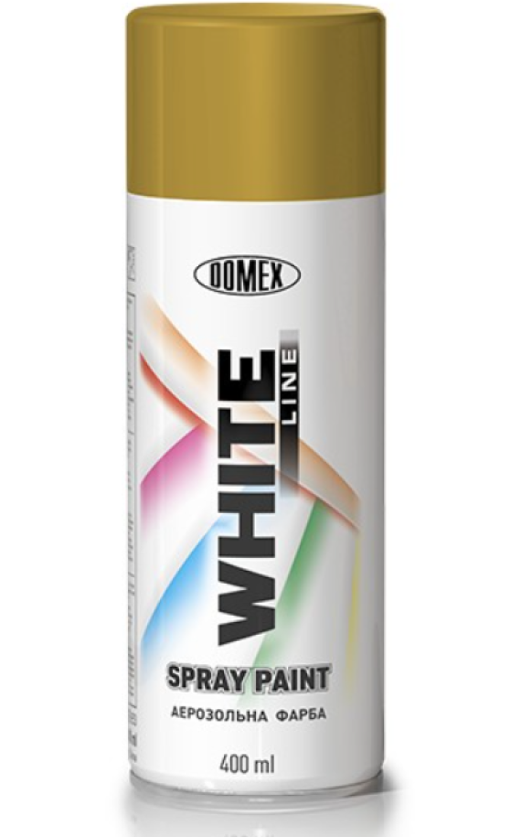 Аерозольна фарба в балончиках Domex White Line 400 мл Металік Темне золото/ 135