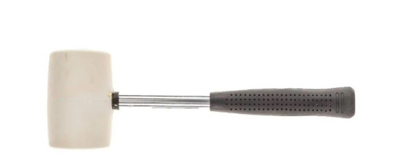Киянка гумова біла 680г (26-70) металева ручка LEV TOOLS