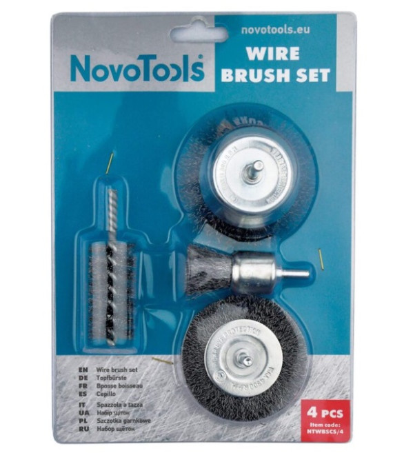 Набір щіток для дриля NovoTools, 4шт