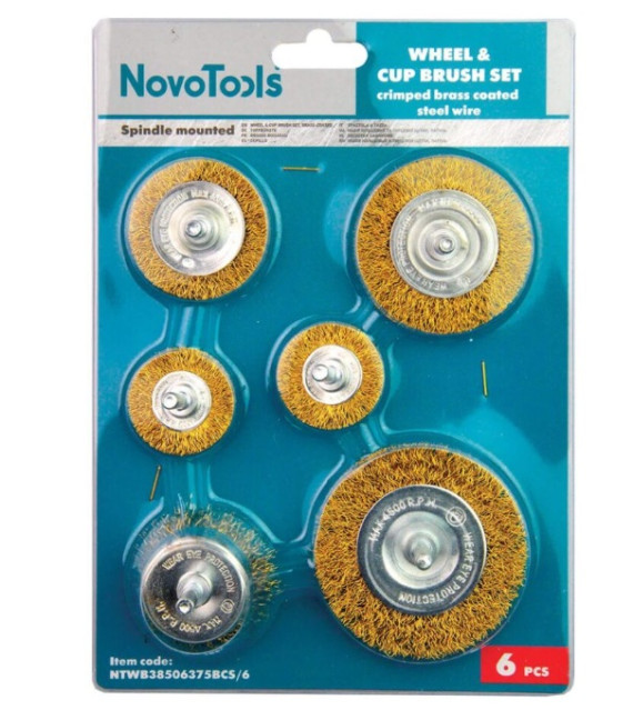 Набір щіток для дриля NovoTools, 6шт