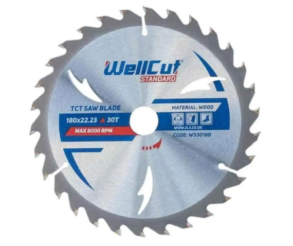 Пиляльний диск WellCut 180х22,23мм, 30Т