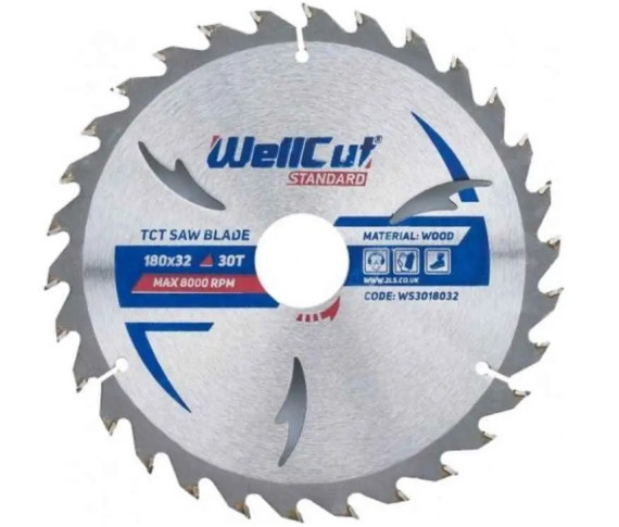 Пиляльний диск WellCut 180х32мм, 30Т