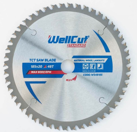 Пиляльний диск WellCut 185х20мм, 48Т ЛАМІНАТ
