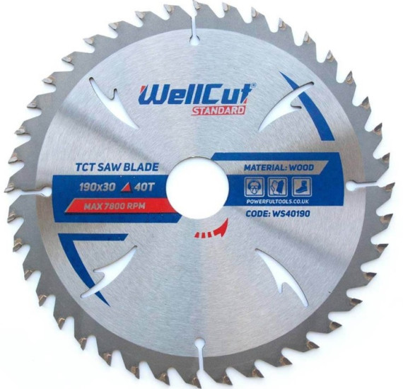 Пиляльний диск WellCut 190х30мм, 40Т