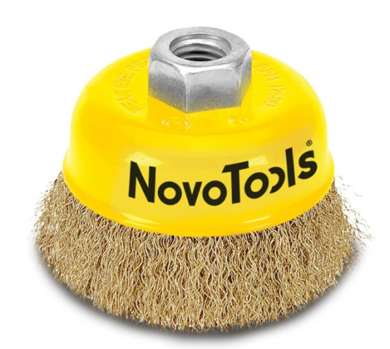 Щітка торцева NovoTools 85мм, гофр. лат. дріт