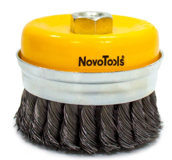Щітка торцева NovoTools 85мм, плетений дріт