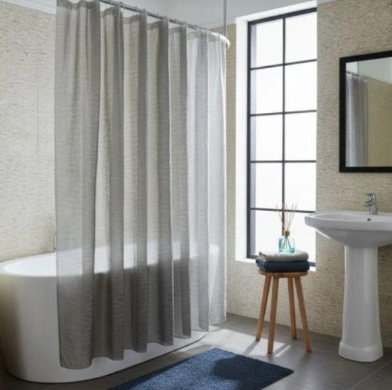 Шторка у Ванну  PEVA  WB25-beige 180*180 см, 12 кілець