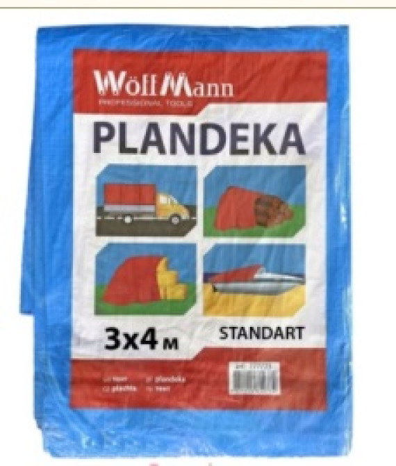 ТЕНТ захисний POLAND 3х5м PLANDEKA STANDART Блакитний 45г/м2