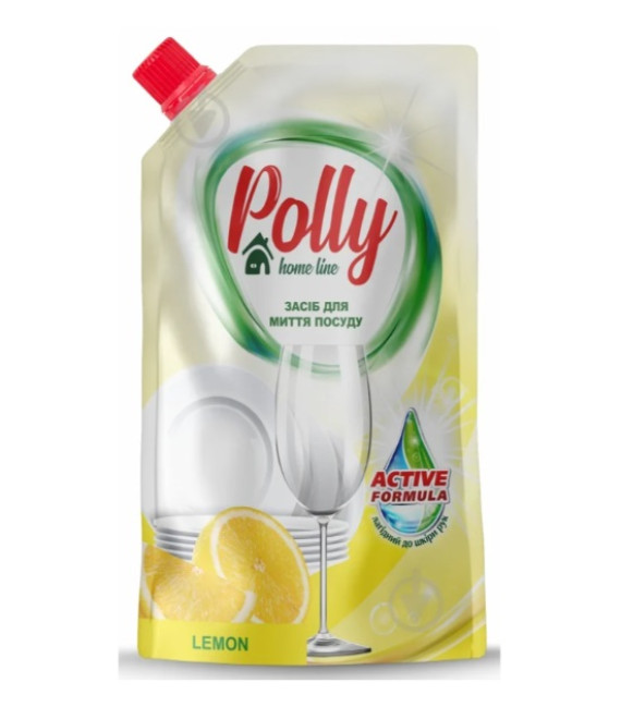 Засіб д/посуду POLLY (дой-пак) 500мл (51257) ЛИМОН