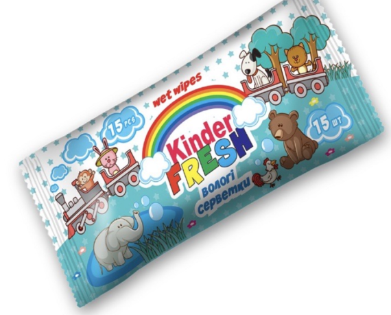 Серветки вологі (пачка 15шт) FINDER FRESH (0588)