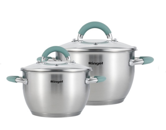 Набір кастр.нерж RG-6011 RINGEL  Herbal  2 пр.  (2,6л+3.6л)