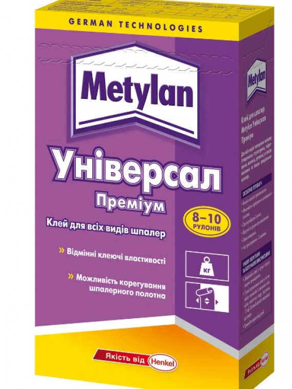 Клей Преміум Metylan Універсал для всіх видів паперових шпалер 8-9рул. 250г .+індикатор