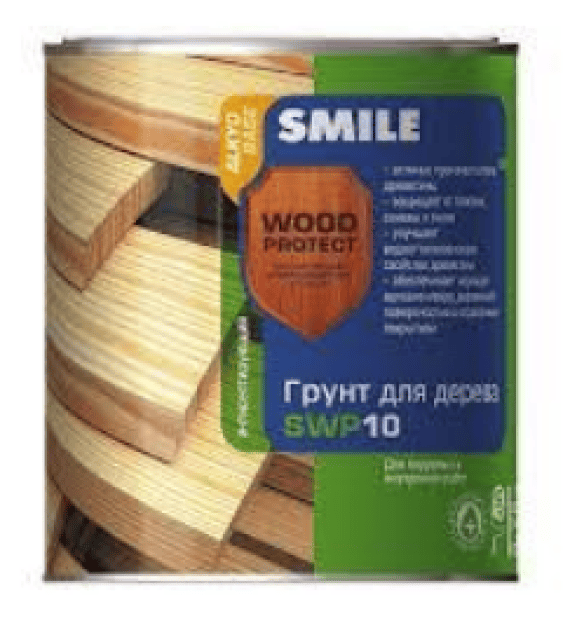 Ґрунт-База для дерева SMILE Wood Protect SWP-10 2,0л, з антисептичними властивостями