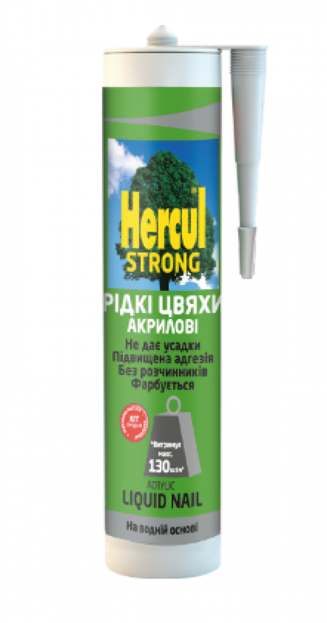 Рідкі цвяхи Hercul STRONGакрилові, 280мл/24шт білі