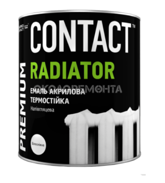 Емаль акрилова для радіаторів CONTACT біла 0,75л