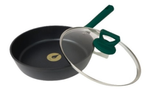 Сковорода З КРИШКОЮ RG-1101-22/h/L  RINGEL HERBAL 22 см