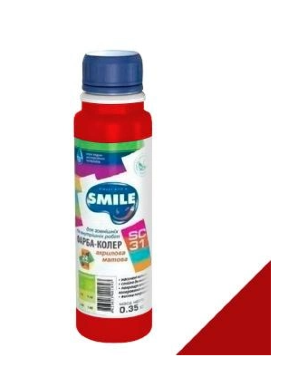 Фарба-Колер SMILE SC-31 червоний 0.35 кг/12