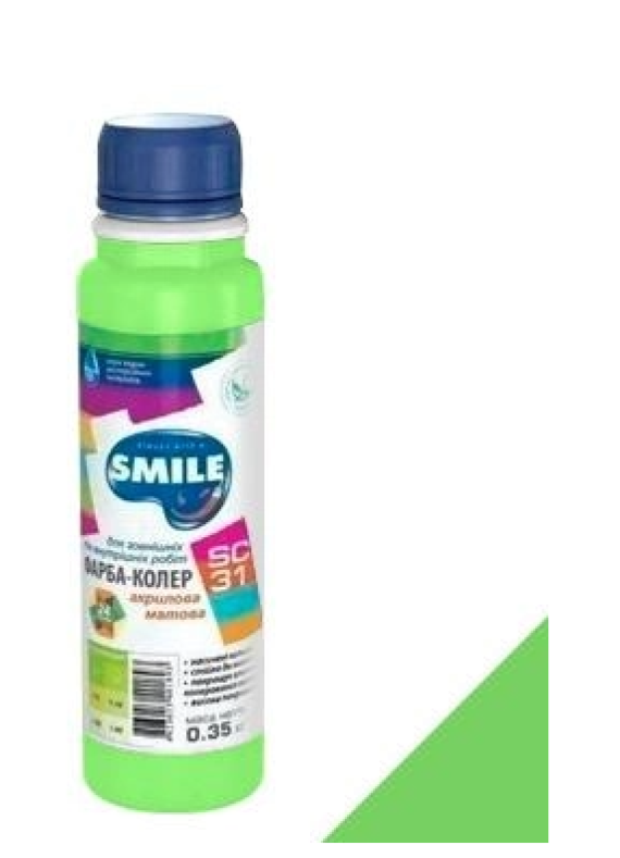 Фарба-Колер SMILE SC-31 яскраво-зелений 0.35 кг/12