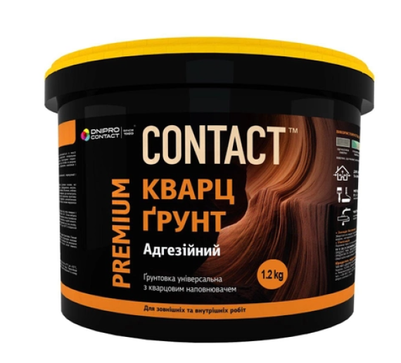 Грунтовка з кварцовим наповнювачем Кварц-грунт CONTACT 3,8 кг