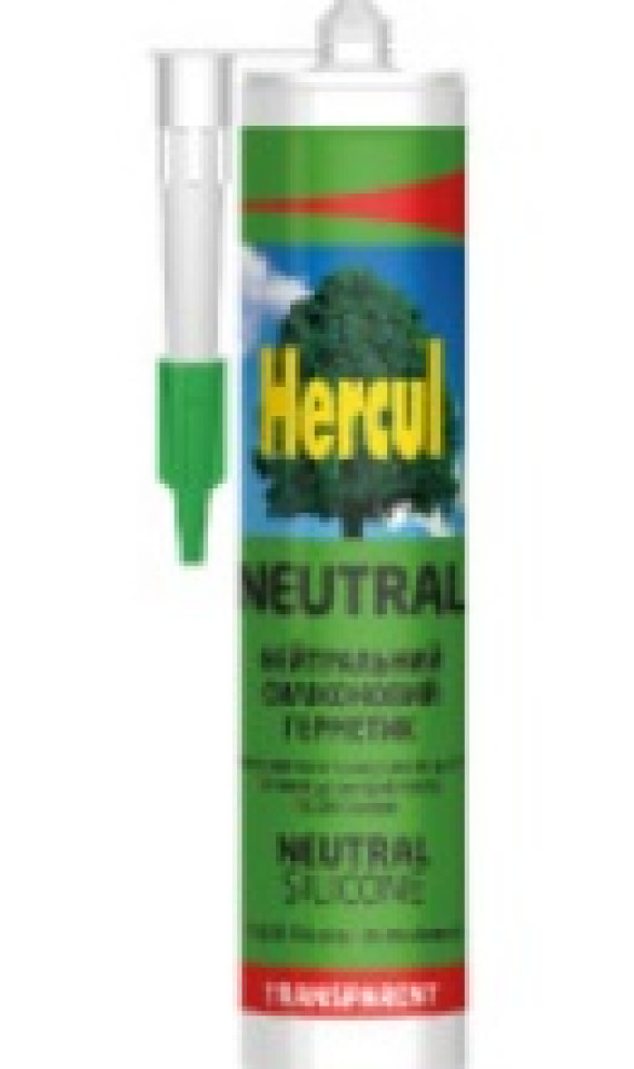 Силікон всесезон.HERCUL NEUTRAL прозорий, 280мл/24шт