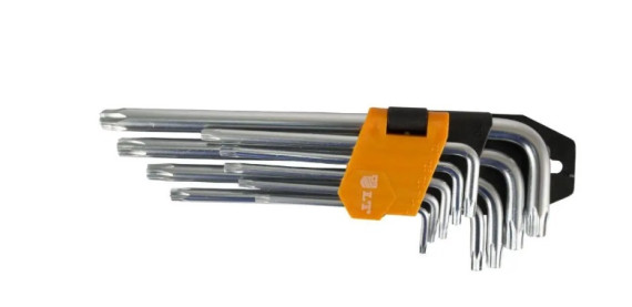 Набір Г-подібних TORX ключів (L-AK-Т-001U)  - 9 шт.СRV LEV TOOLS