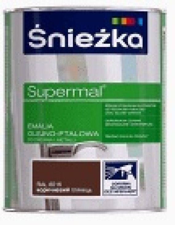 Емаль олійно-фталева Sniezka Supermal RAL 8016 коричнева 0,8 л