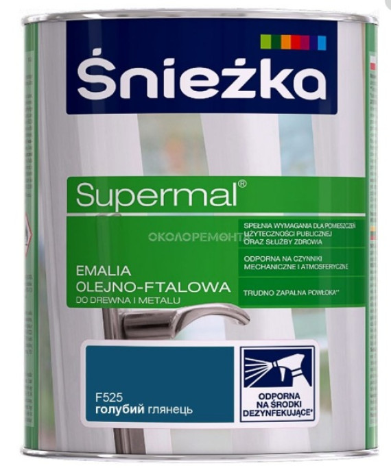 Емаль олійно-фталева Sniezka Supermal F525 небеска 0,8 л