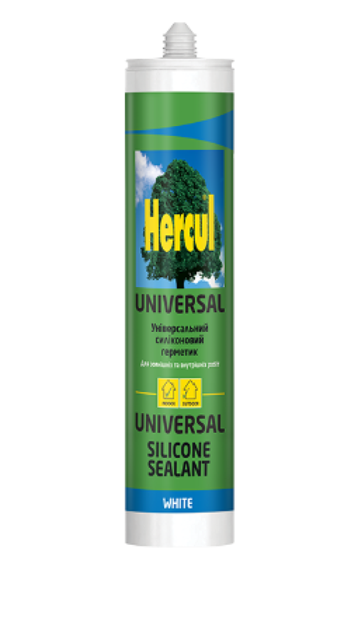 Силікон універс.HERCUL, 280мл БІЛИЙ (24шт/ящ)