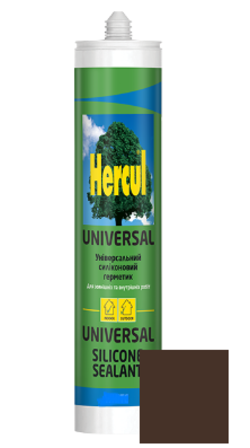 Силікон універс.HERCUL, 280мл КОРИЧНЕВИЙ (24шт/ящ)