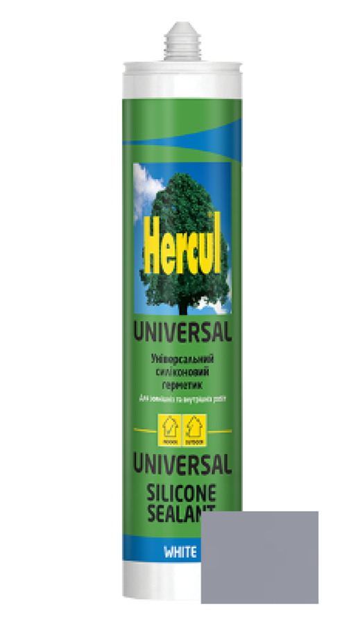 Силікон універс.HERCUL, 280мл СІРИЙ (24шт/ящ)