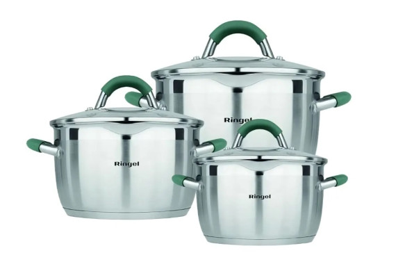 Набір кастр.нерж  RG-6010 RINGEL EXPERT  3 пр.(1.6 л+2.5 л+3.5 л)