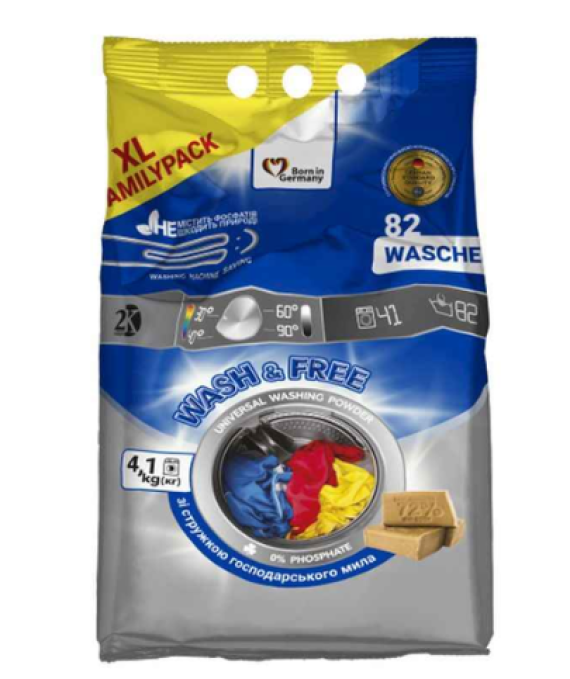 Порошок  д/прання WASH&FREE 4100г (747) Універсал