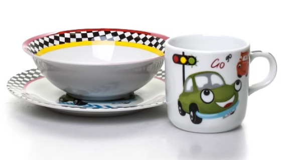 Набір посуду дитячий 3пр FANNY CAR (YF6028)