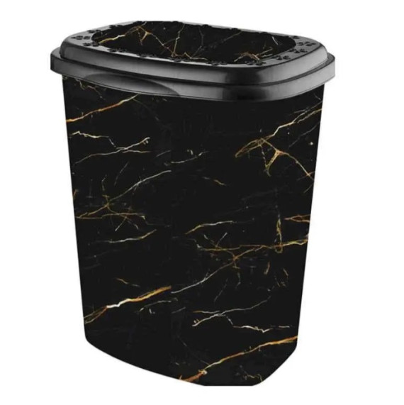 КОШИК  DECOR  OZER-D-0012 для білизни 41л  ЧОРНИЙ мармур