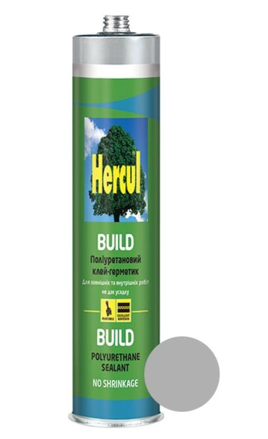 Поліуретановий клей-герметик BUILD PU,сірий,280мл/24шт
