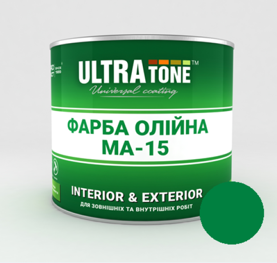 Фарба масляна МА-15 ULTRAtone зелена 1 кг