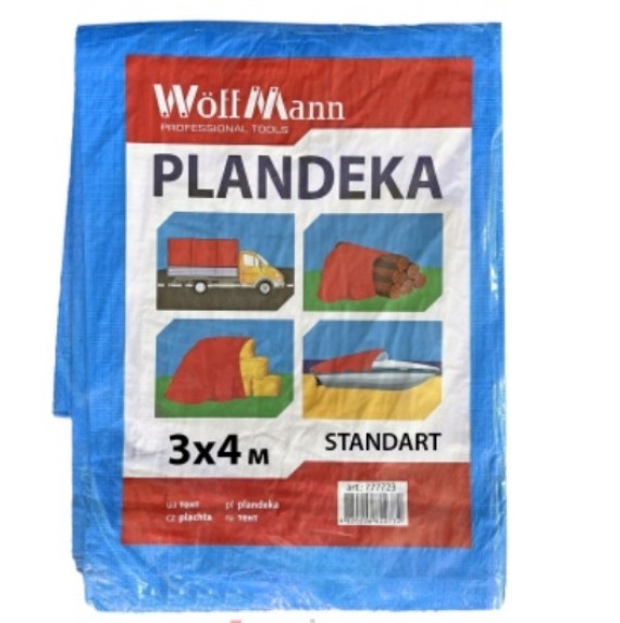 ТЕНТ захисний POLAND 3х4м PLANDEKA STANDART Блакитний 45г/м2