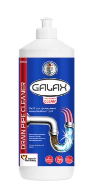 Засіб для прочищ (153) канал. труб 1л GALAX