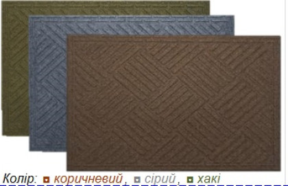 К-503-1 Килимок з ворсистим покриттям  60х90 (сірий)